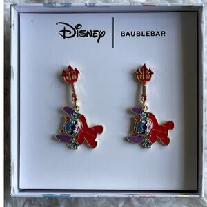 Disney BaubleBar Stitch Devil Stud Drop Earrings Halloween Dangle Design NEW